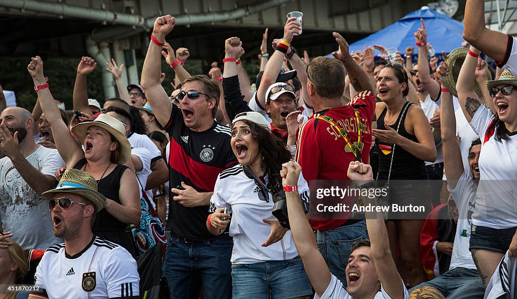 Soccer Fans Gather To Watch Semifinal World Cup Match Between Germany And B