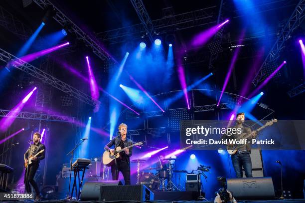 Steven Garrigan, Mark Prendergast, Vinny May and Jason Boland from Kodaline perform at Oui Fm Soirs d' ete festival on July 8, 2014 in Paris, France.