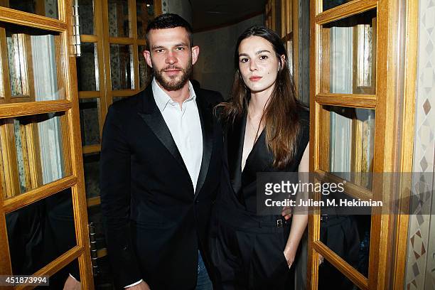 Arnaud Valois and Eleonore Toulin attend the Fine Jeweller Wilfredo Rosado Cocktail as part of Paris Haute Couture week Fall/Winter 2014-2015 at...
