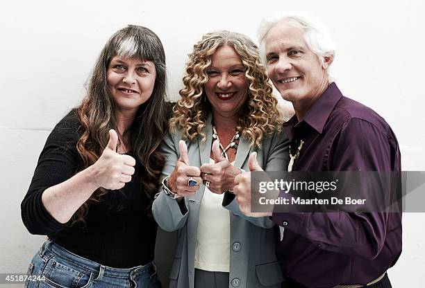 Sue Aiken, Kate Rorke and Andy Bassich from "Life Below Zero" pose for a portrait during the 2014 Television Critics Association Summer Tour at The...