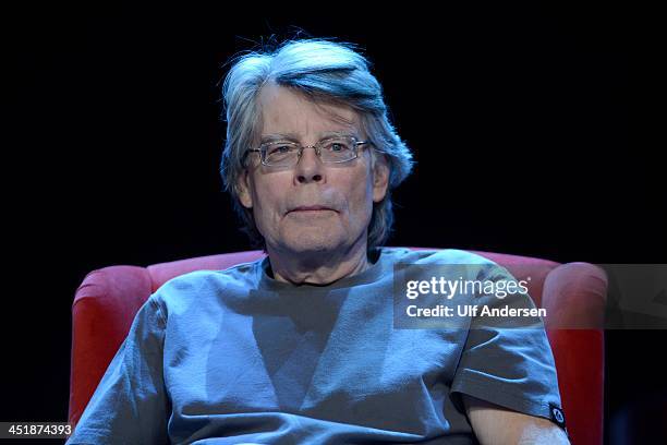 American writer Stephen King poses during a portrait session held on November 16, 2013 in Paris, France.