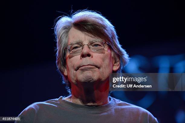 American writer Stephen King poses during a portrait session held on November 16, 2013 in Paris, France.