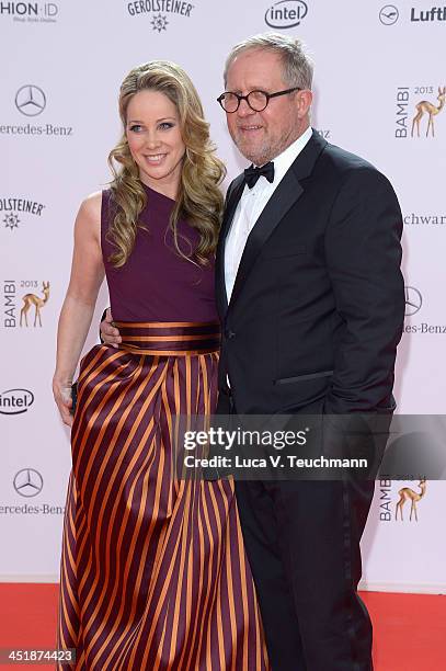 Harald Krassnitzer and Ann-Kathrin Kramer attends the Bambi Awards 2013 at Stage Theater on November 14, 2013 in Berlin, Germany.