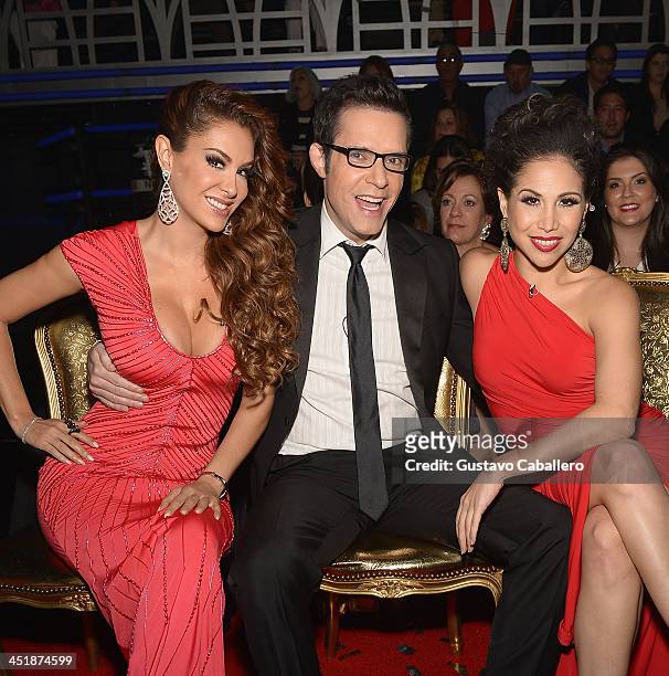 Ninel Conde, Horacio Villalobos and Bianca Marroquin participates in "Mira Quien Baila" Grand Finale at Univision Headquarters on November 24, 2013...
