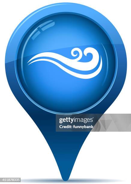 wave pointer - bluetooth icon stock illustrations