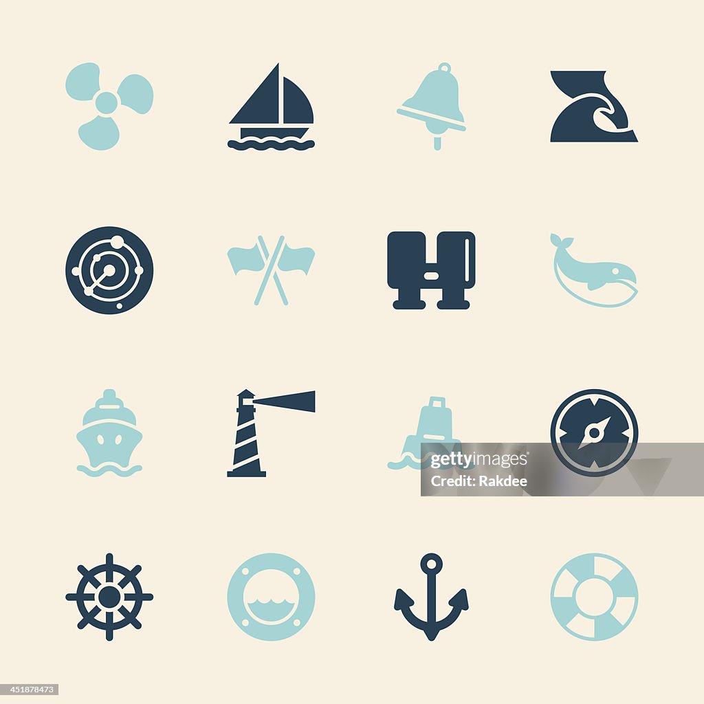 Nautical Icons - Color Series | EPS10