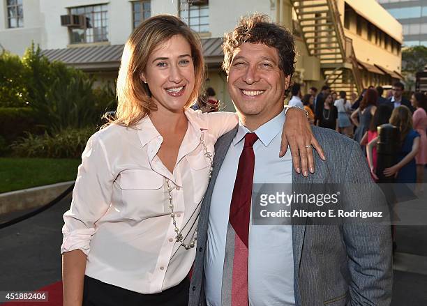 President of Paramount Digital Entertainment, Amy Powell and executive producer Jonathan Stern arrive to the premiere of Hulu's "The Hotwives of...