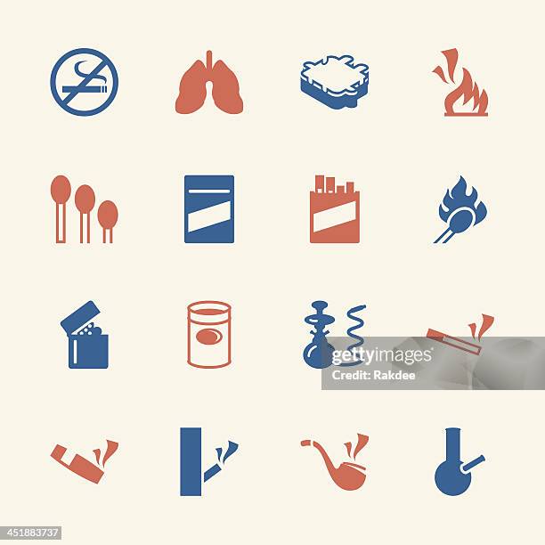 nichtraucher-icons-color-serie/eps10 - tobacco crop stock-grafiken, -clipart, -cartoons und -symbole