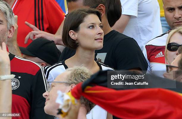 Kathrin Gilch, girlfriend of goalkeeper of Germany Manuel Neuer attends the 2014 FIFA World Cup Brazil Quarter Final match between France and Germany...