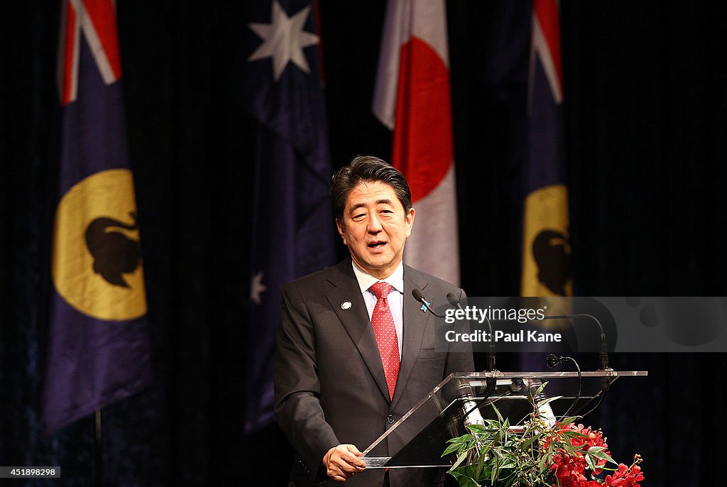 Japanese Prime Minister Shinzo Abe Visits Australia