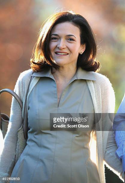 Sheryl Sandberg, chief operating officer of Facebook, attends the Allen & Company Sun Valley Conference on July 9, 2014 in Sun Valley, Idaho. Many of...