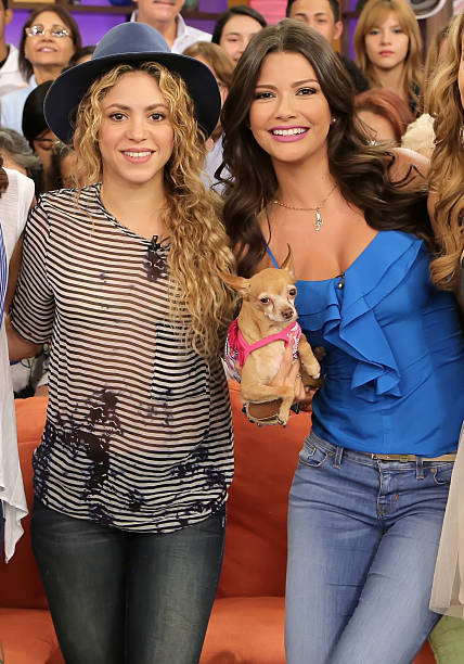 Shakira and Ana Patricia Gonzalez make a special appearance on the set of "Despierta America" at Univision Headquarters on July 9, 2014 in Miami,...