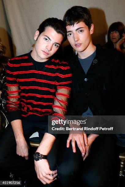 Peter Brant and Harry Brant attend the Jean Paul Gaultier show as part of Paris Fashion Week - Haute Couture Fall/Winter 2014-2015. Held at 325 Rue...