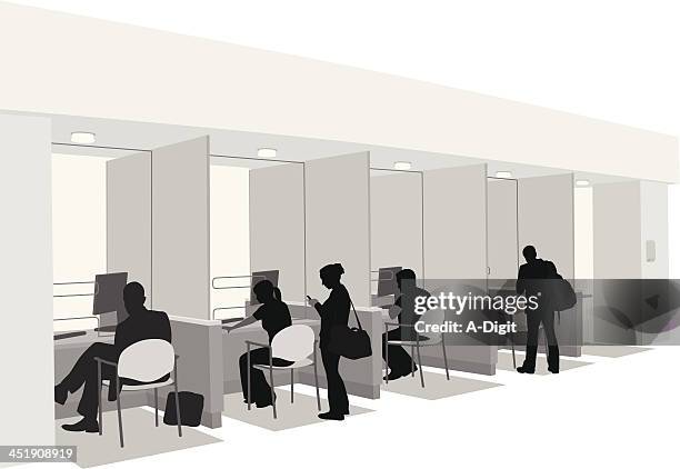 bureau - office waiting room stock illustrations