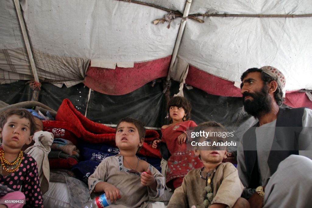 Displaced Afghan families in Kabul