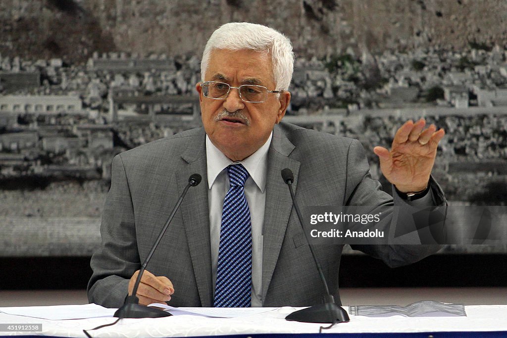 Palestinian President Mahmoud Abbas condemns Israeli airstrikes on Gaza