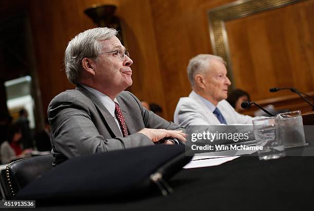 Former National Security Advisor Zbigniew Brzezinski and former assistant to the president for national security affairs Stephen Hadley testify...