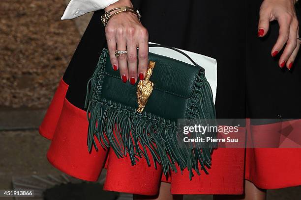 Olivia Palermo attends the Valentino show as part of Paris Fashion Week - Haute Couture Fall/Winter 2014-2015 at Hotel Salomon de Rothschild on July...