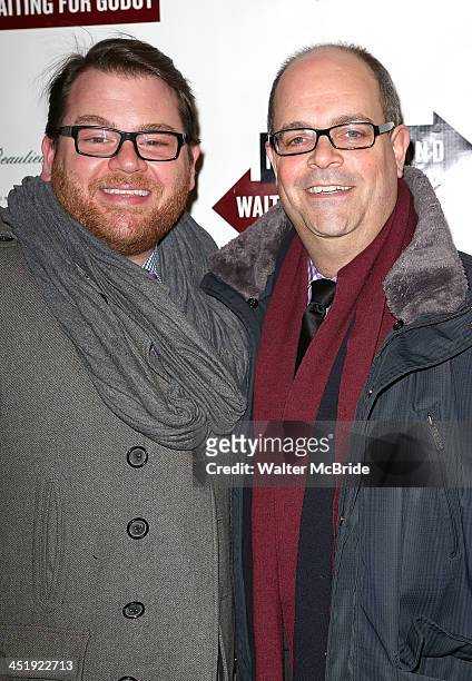 Diego Prieto and Brad Oscar attend the "Waiting For Godot" Opening Night at the Cort Theatre on November 24, 2013 in New York City.
