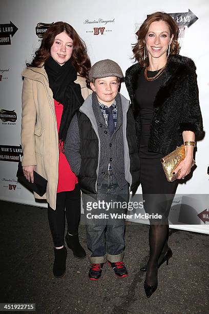 Skylar Hensley, Grayson Hensley, Paula Hensley attend the "Waiting For Godot" Opening Night at the Cort Theatre on November 24, 2013 in New York City.