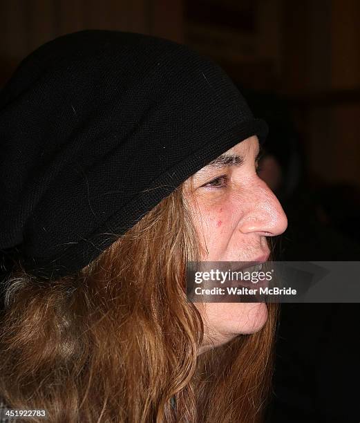 Patti Smith attends the "Waiting For Godot" Opening Night at the Cort Theatre on November 24, 2013 in New York City.