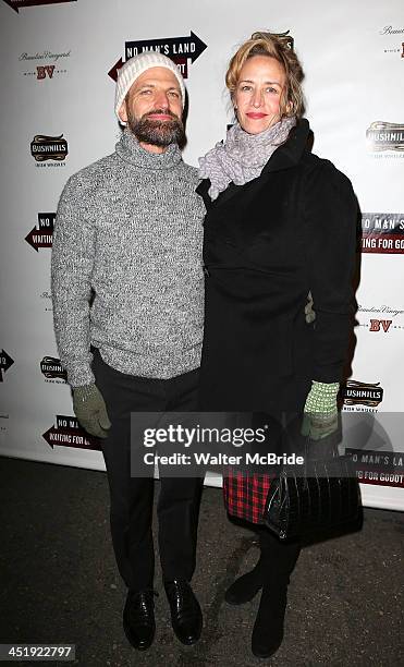 Joseph Coleman and Janet McTeer attend the "Waiting For Godot" Opening Night at the Cort Theatre on November 24, 2013 in New York City.