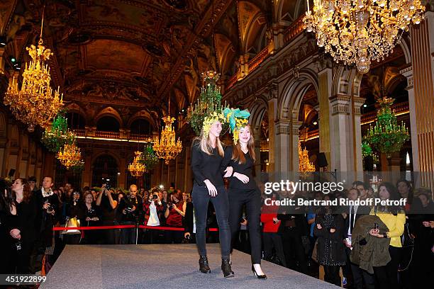 Nicolas and Catherinette from Dior attend Sainte-Catherine Celebration at Mairie de Paris on November 25, 2013 in Paris, France.
