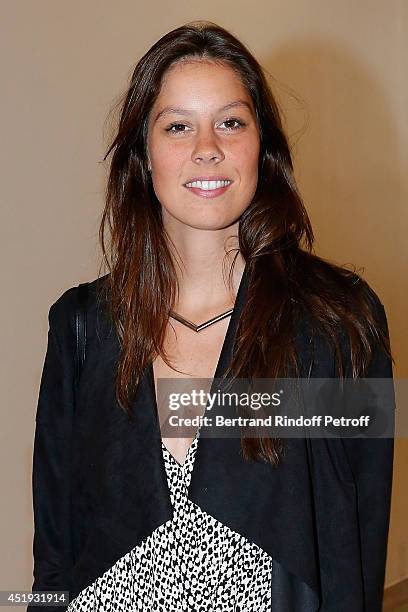 Fanny Leeb, daughter of Michel Leeb, attends the Lan Yu show as part of Paris Fashion Week - Haute Couture Fall/Winter 2014-2015 at the Grand Palais...