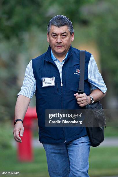 Jose Antonio Fernandez Carbajal, chairman of Coca-Cola Femsa SA, arrives for a morning session during the Allen & Co. Media and Technology Conference...