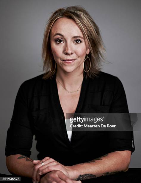 Eva Rupert from 'Naked and Afraid' poses for a portrait during the 2014 Television Critics Association Summer Tour at The Beverly Hilton Hotel on...