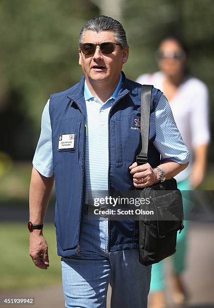 Jose Antonio Fernandez Carbajal, chairman of Coca-Cola Femsa SA, attends the Allen & Company Sun Valley Conference on July 9, 2014 in Sun Valley,...