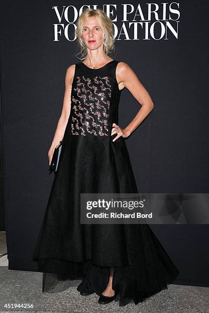 Sandrine Kiberlain attends the Vogue Foundation Gala as part of Paris Fashion Week at Palais Galliera on July 9, 2014 in Paris, France.