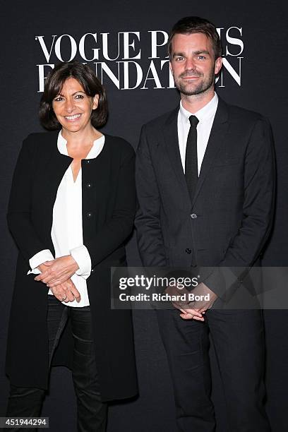 Anne Hidalgo and Bruno Julliard attends the Vogue Foundation Gala as part of Paris Fashion Week at Palais Galliera on July 9, 2014 in Paris, France.