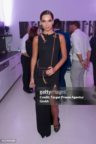Liliana Matthaus attends the Guido Maria Kretschmer after show party during the Mercedes-Benz Fashion Week Spring/Summer 2015 at on July 9, 2014 in...