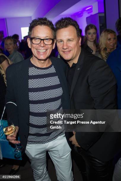 Frank Mutters and Guido Maria Kretschmer attend the Guido Maria Kretschmer after show party during the Mercedes-Benz Fashion Week Spring/Summer 2015...