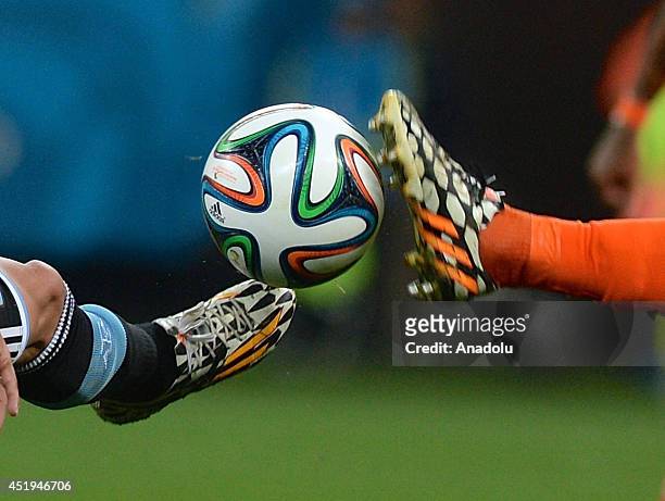 World Cup Brazil Semi Final match between the Netherlands and Argentina is played at Arena de Sao Paulo on July 09, 2014 in Sao Paulo, Brazil.