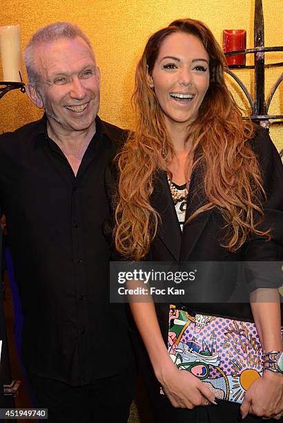 Jean Paul Gaultier and Nabilla Benattia attend the Jean Paul Gaultier show as part of Paris Fashion Week - Haute Couture Fall/Winter 2014-2015 at 325...