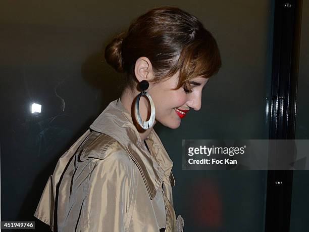 Louise Bourgoin attends the Jean Paul Gaultier show as part of Paris Fashion Week - Haute Couture Fall/Winter 2014-2015 at 325 Rue Saint Martin on...