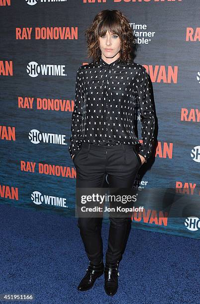Actress Katherine Moennig arrives at Showtime's Original Series "Ray Donovan" Season 2 Premiere at Nobu Malibu on July 9, 2014 in Malibu, California.