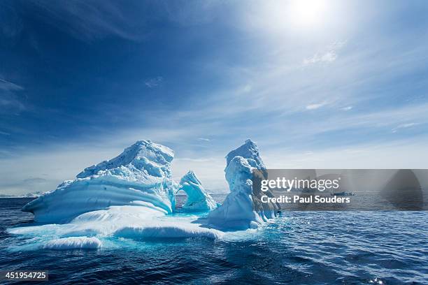 iceberg, gerlache strait, antarctic peninsula - iceberg stock pictures, royalty-free photos & images