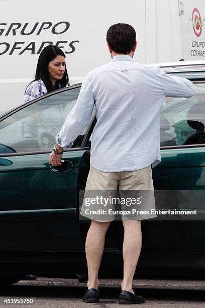 Queen Letizia of Spain's father, Jesus Ortiz, and Ana Togores are seen on June 22, 2014 in Madrid, Spain.