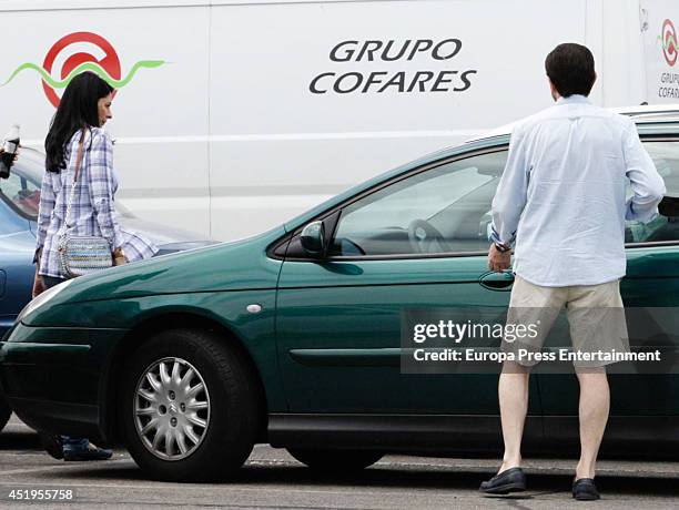 Queen Letizia of Spain's father, Jesus Ortiz, and Ana Togores are seen on June 22, 2014 in Madrid, Spain.