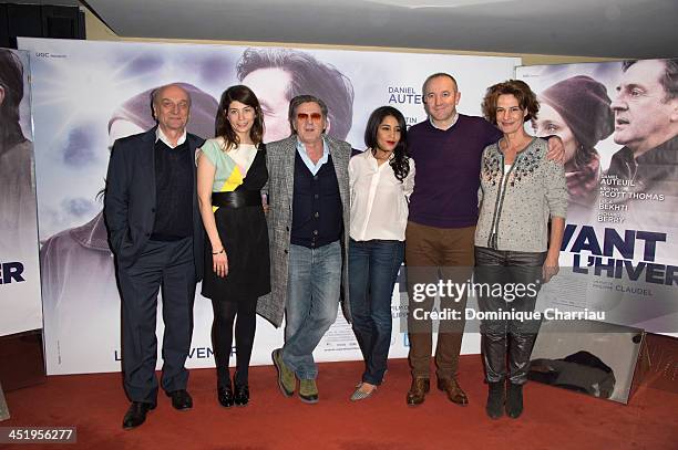 Romain Rojtman, Anne Metzler, Daniel Auteuil, Leïla Bekhti, Philippe Claudel and Laure Killing attend the Paris Premiere of the Philippe Claudel film...