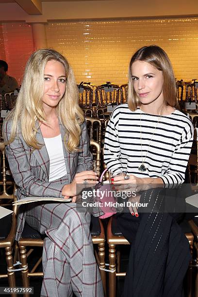 Eugenie Niarchos and guest attend the Jean Paul Gaultier show as part of Paris Fashion Week - Haute Couture Fall/Winter 2014-2015 at 325 Rue Saint...