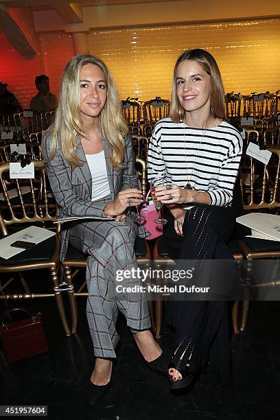 Eugenie Niarchos and guest attend the Jean Paul Gaultier show as part of Paris Fashion Week - Haute Couture Fall/Winter 2014-2015 at 325 Rue Saint...