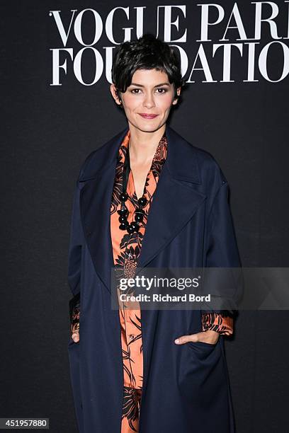 Audrey Tautou attends the Vogue Foundation Gala as part of Paris Fashion Week at Palais Galliera on July 9, 2014 in Paris, France.