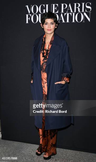 Audrey Tautou attends the Vogue Foundation Gala as part of Paris Fashion Week at Palais Galliera on July 9, 2014 in Paris, France.