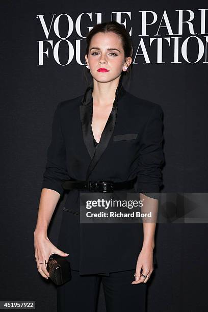 Emma Watson attends the Vogue Foundation Gala as part of Paris Fashion Week at Palais Galliera on July 9, 2014 in Paris, France.