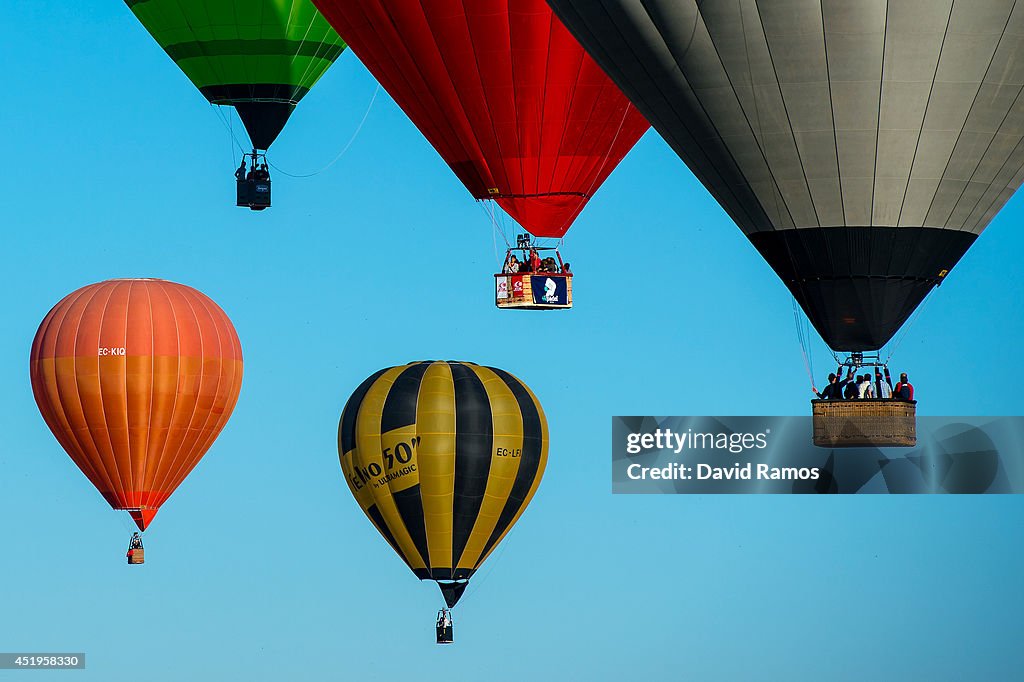 Hot Air Balloons Take To The Skies For The European Balloon Festival