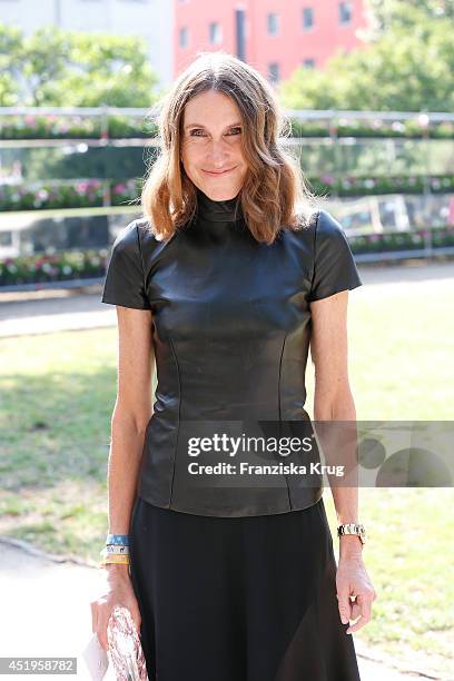 Annette Weber attends the Schumacher show during the Mercedes-Benz Fashion Week Spring/Summer 2015 at Sankt Elisabeth Kirche on July 10, 2014 in...